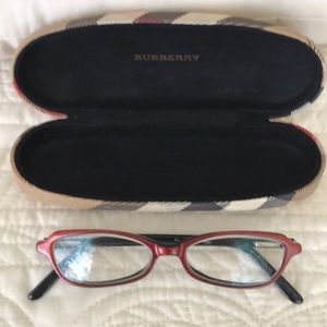 Burberry Burgundy SMALL Reading Glasses w/Case